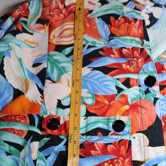 Gideon Oberson unisex Size 42 tropical hawiian floral print button shirt. - Picture 10 of 12